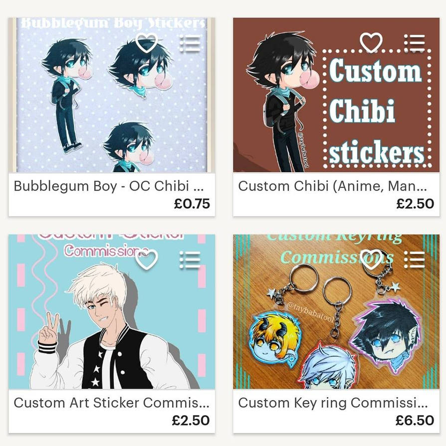 Sticker Commissions custom sticker commissions by taybabatool on DeviantArt