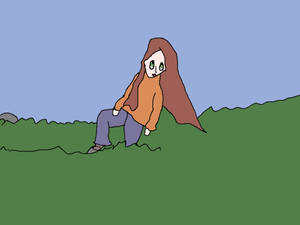 Woman In High Grass Fields Posing