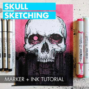 Tutorial: Marker and Ink Skull Sketching