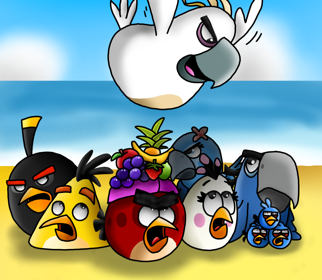 Angry Bride Rio Angry Birds Rio 12th anniversary fanart by KateRedBird on DeviantArt