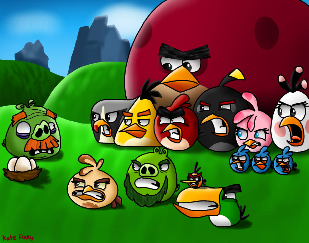 Fanart for Angry Birds 2 of 8th anniversary by KateRedBird on DeviantArt