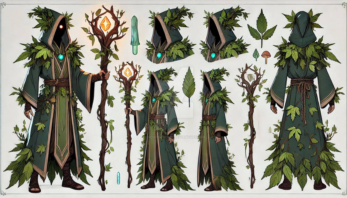 Forest Mage Robe Mystic Mage of the Forest by CheshireTrash on DeviantArt