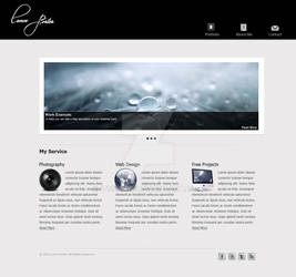 Clean Dark Portfolio PSD