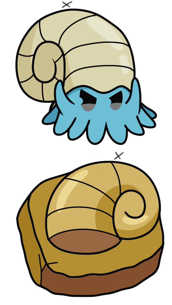 Omanyte/Helix Fossil - Pokemon by Silentdusk778 on DeviantArt