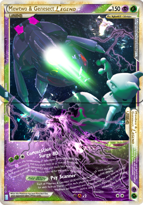 Mewtwo and Genesect LEGEND CaC July Collab