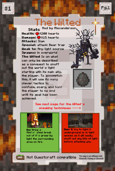 The Wilted: The Roots of Fear Minecraft mod by HolyGamer777376 on ...