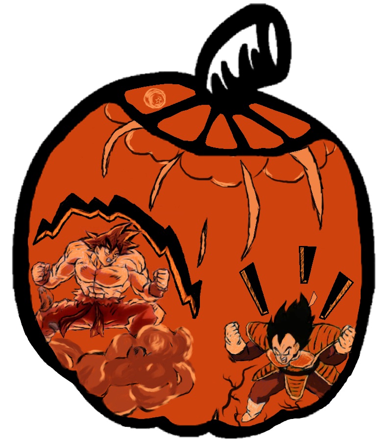 Goku vs Vegeta pumpkin mode