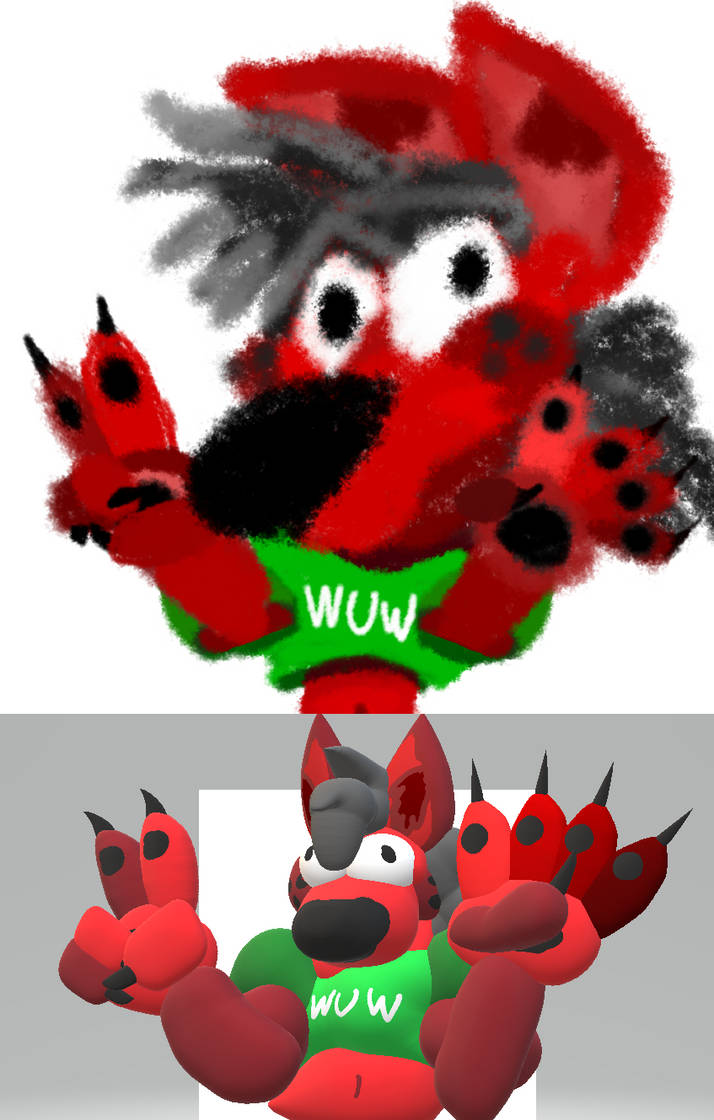 Red wolf - 3D VERSION by micole99 on DeviantArt