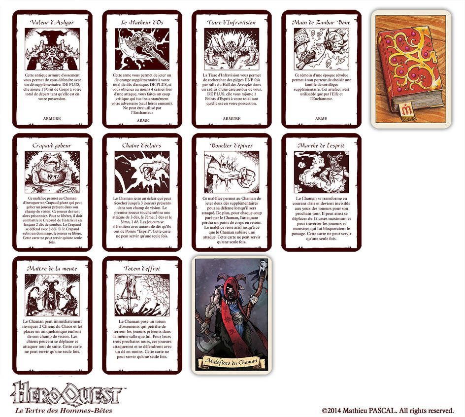 Heroquest items and skills cards by Panperkin on DeviantArt
