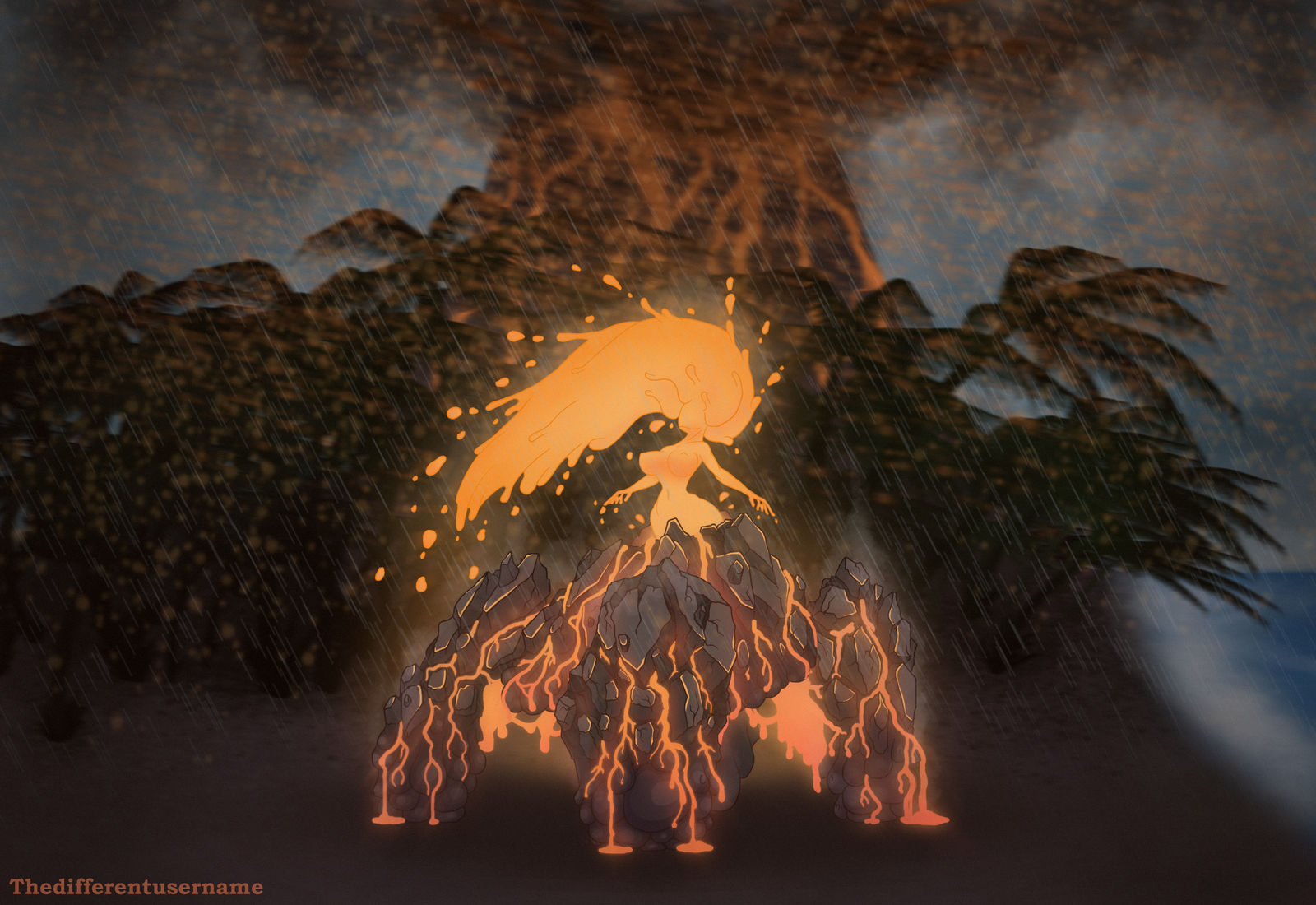 Fire elemental by TheDifferentUsername on DeviantArt