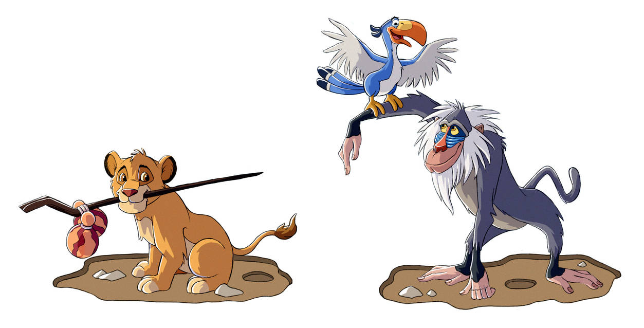 Rafiki and Simba by ioanin on DeviantArt