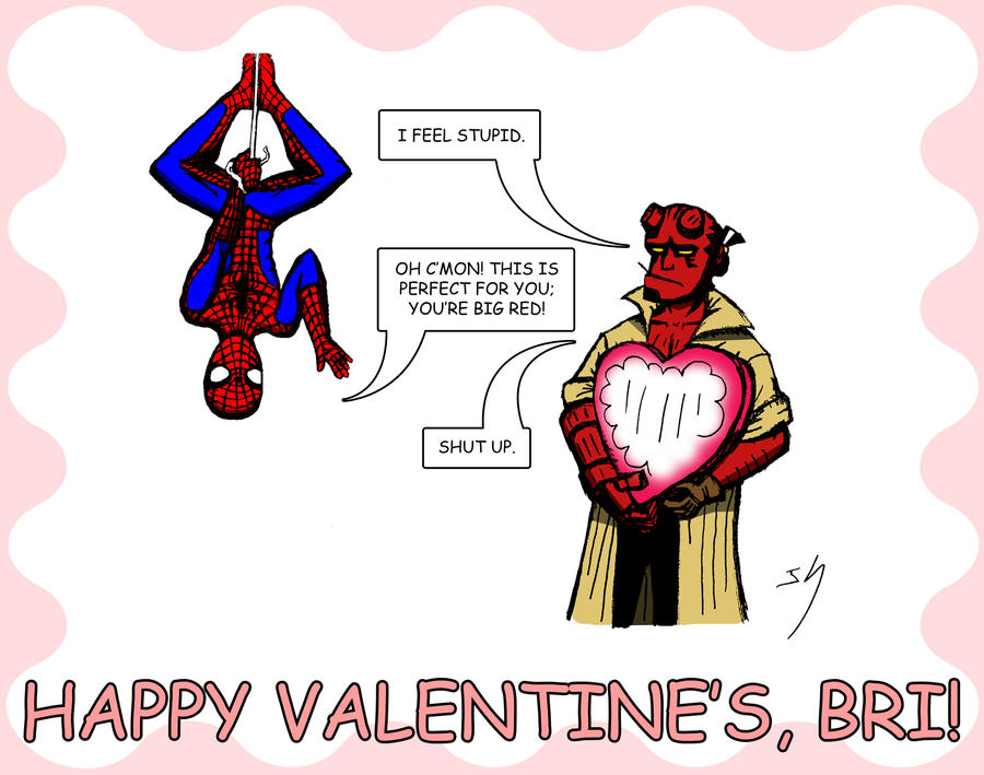 Spiderman Hellboy Valentine