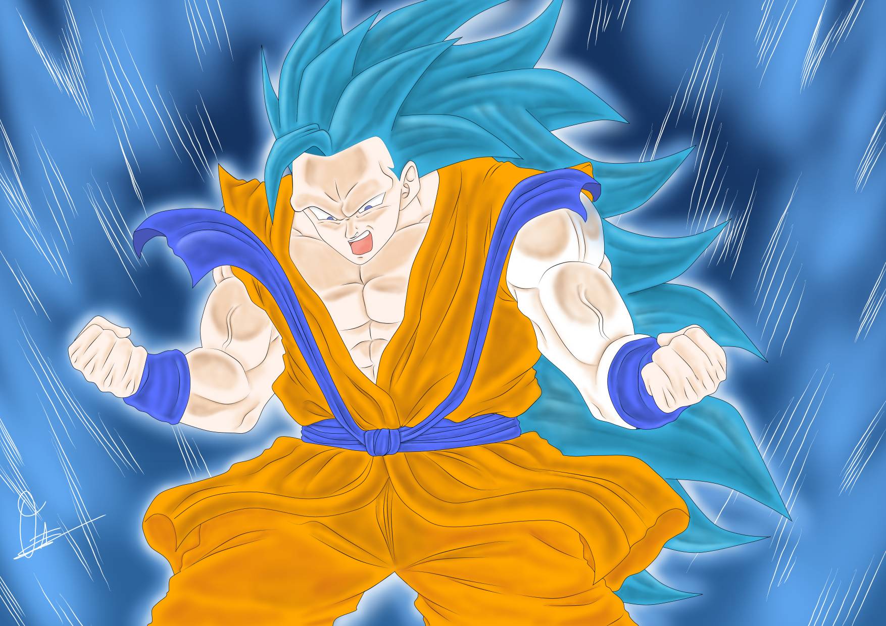 Goku Super Saiyan 3 Blue by ArjunDarkangel on DeviantArt