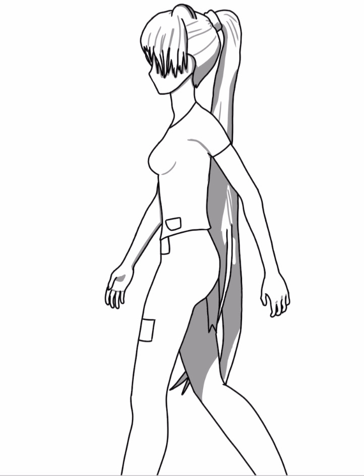 Wanted to Draw My Sona in My Work Uniform(Sketch)