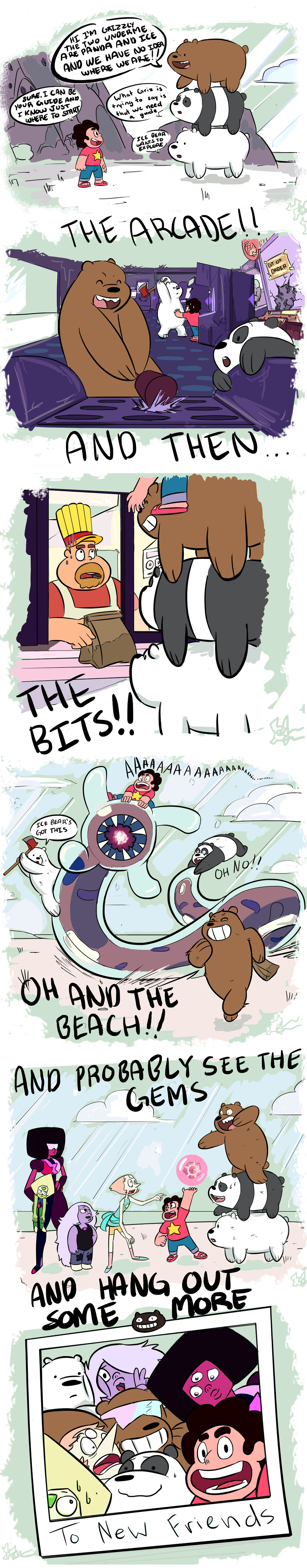 We Bare Bears and Steven Universe by OasisCommander51
