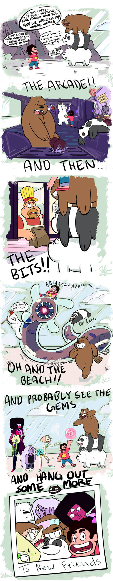 We Bare Bears and Steven Universe by OasisCommander51