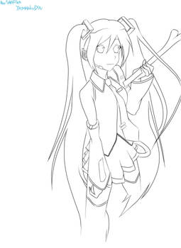 Hatsune Miku lineart!