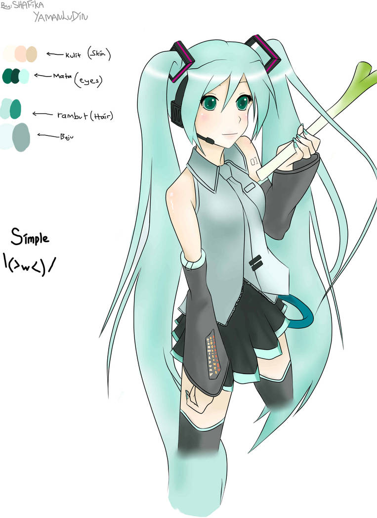 Miku Color Code Hatsune miku coloured version~ by ShafikaEyka on DeviantArt