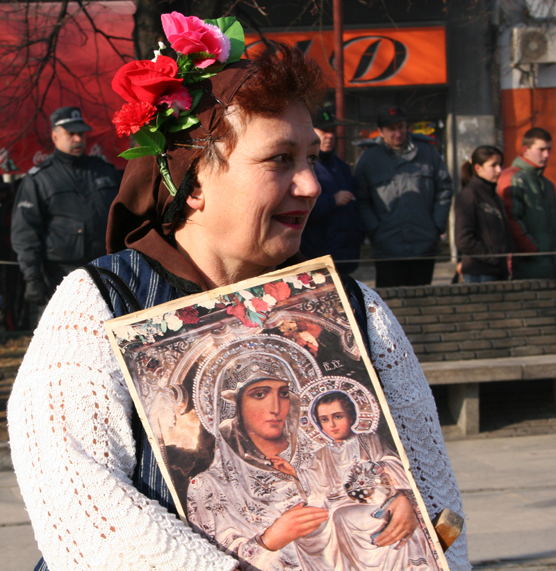 Woman with Icon