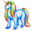 Rainbow unicorn pixel by FoxDJ