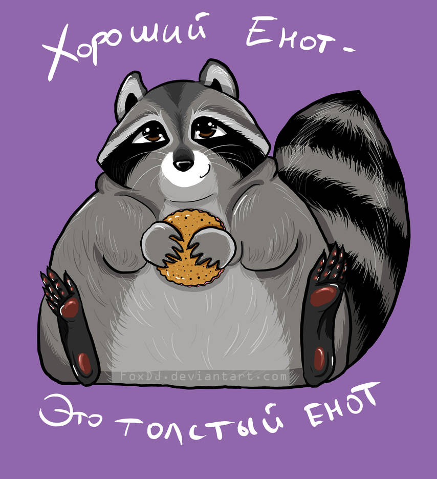 Good raccoon is a fat raccoon by FoxDJ on DeviantArt