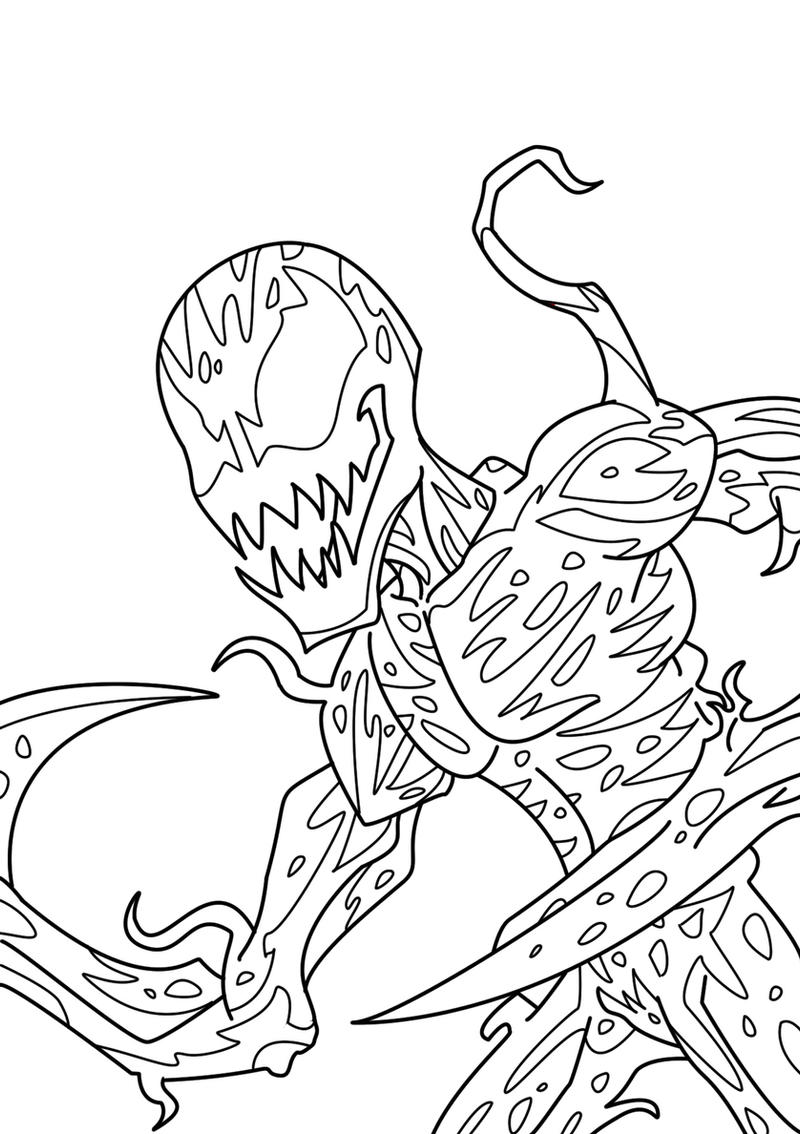 Free venom and carnage coloring pages