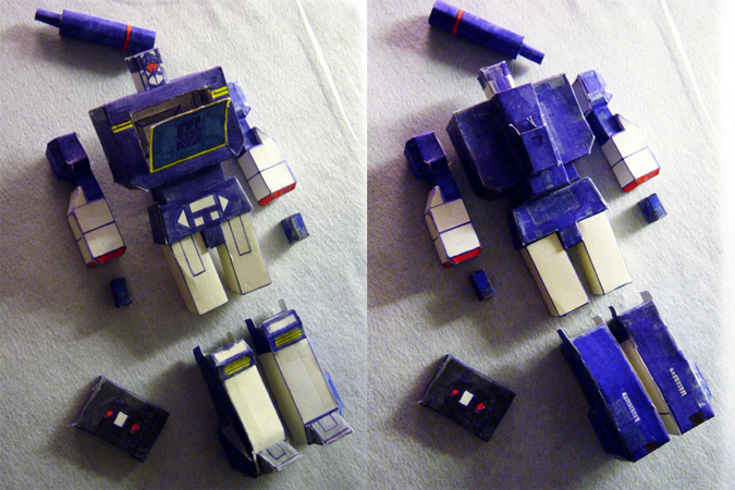 Paper Soundwave Pieces