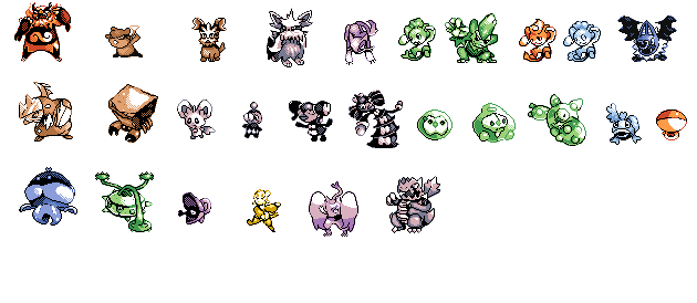 Hoenn Dex GSC Sprites Shiny Colours by Axel-Comics on DeviantArt