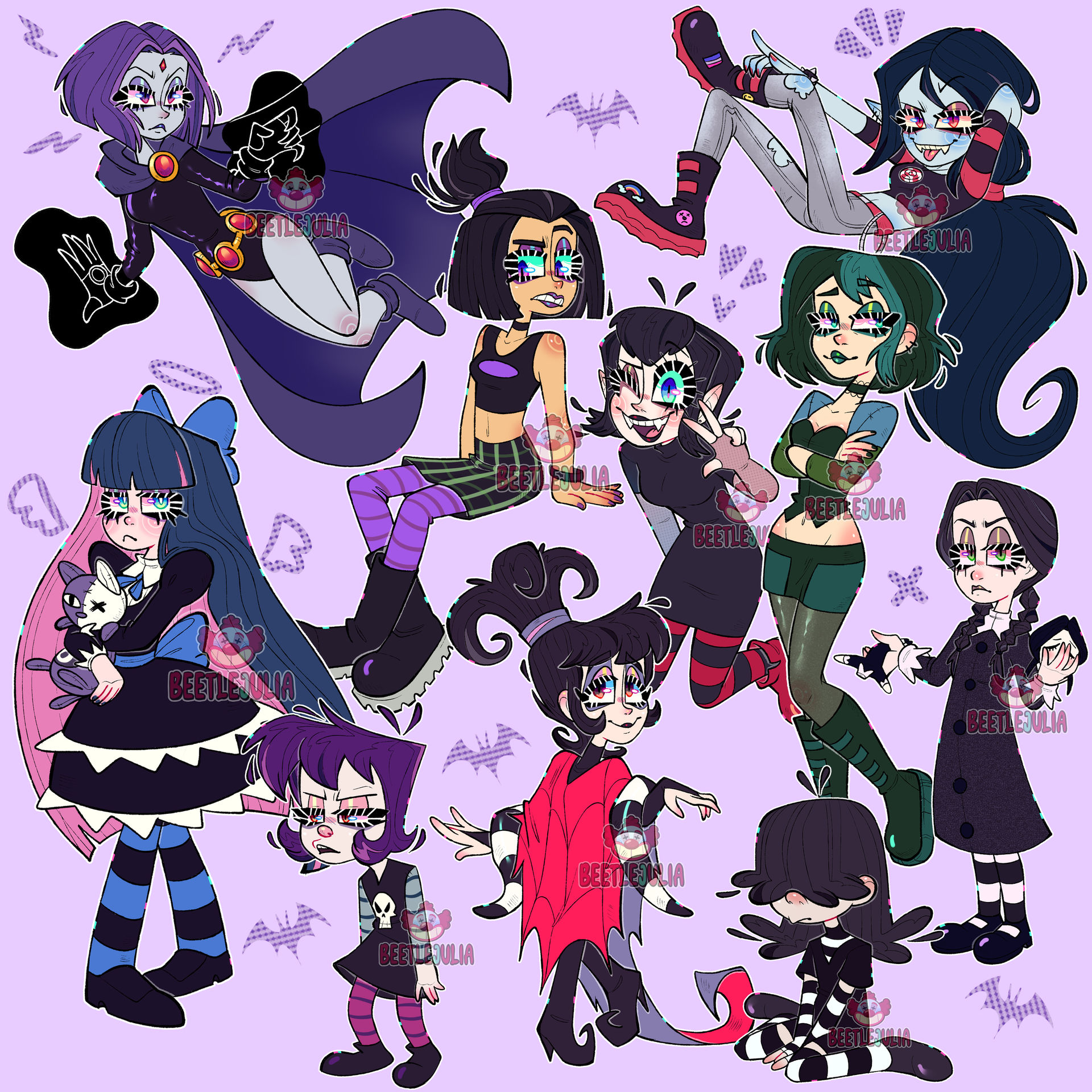 Goth girls by Beetlejulia on DeviantArt