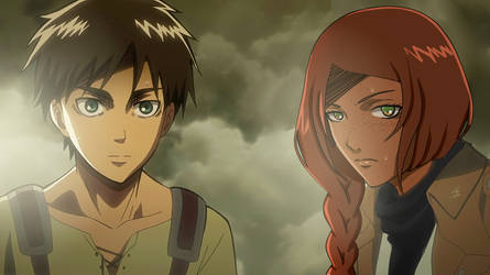 Eren and Gaelle entrust their lives to Erwin