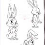 Easter Bunny Character Concepts #3 (line art)