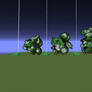 Bulbasaur-Ivysaur-Venusaur sprites in minecraft