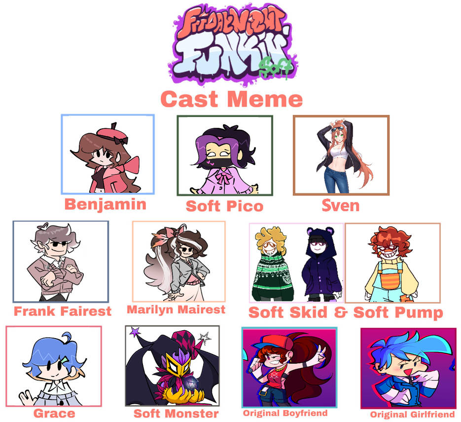 FNF ALTERNATED Mild Cast V2 (FNF SOFT ALT) by RedPanda64YT on DeviantArt