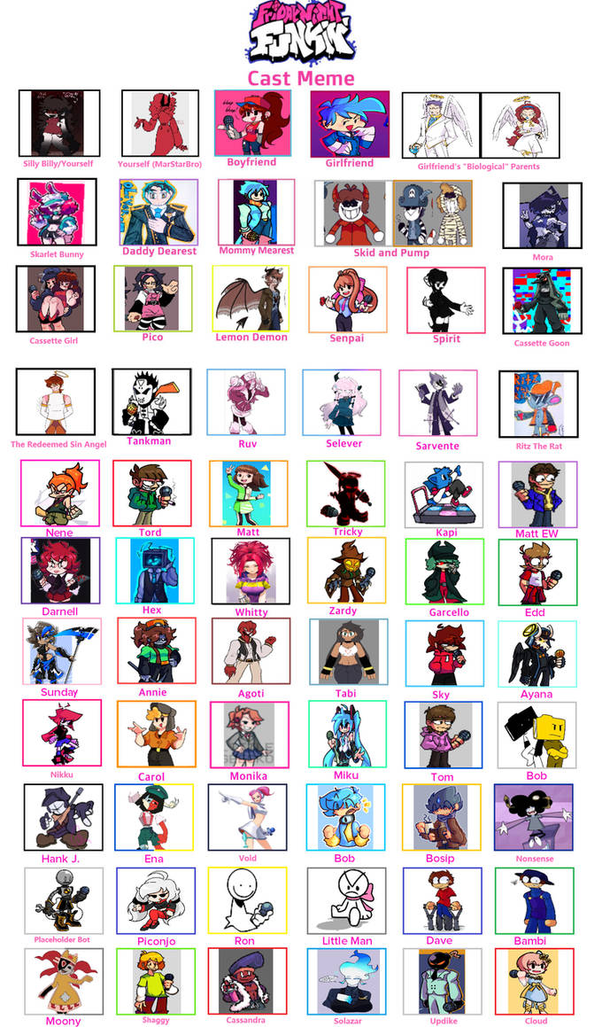 Friday Night Funkin' Alternated: The Ultimate Cast by RedPanda64YT on ...