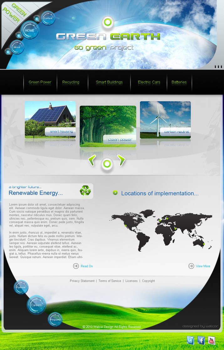 Green Earth Web Design by walcor on DeviantArt