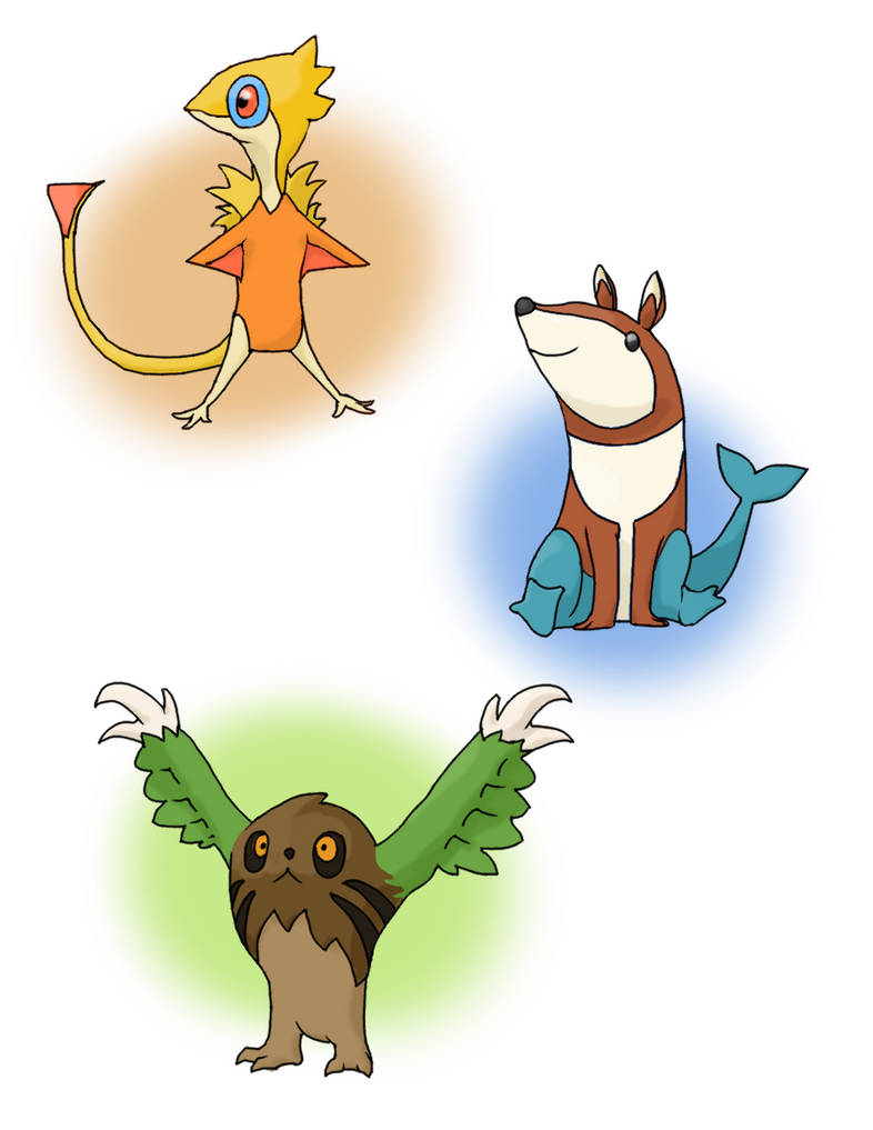 Pokescape Starters Starters Revealed! by Orionide5 on DeviantArt