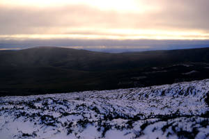 First snow on the Cheviot Hills