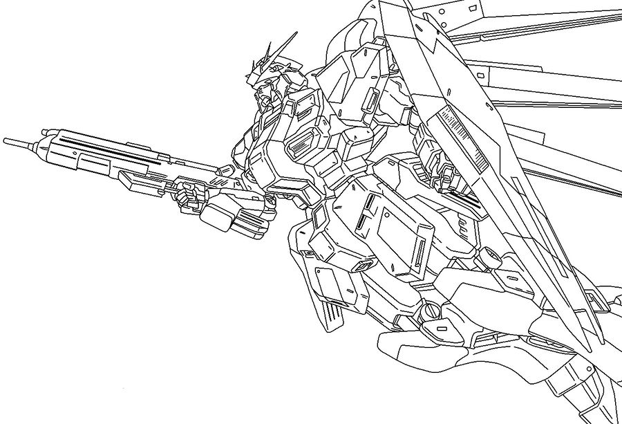 Gundam Hi-NU RX-63 Lineart