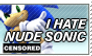 I Hate Nude Sonic Stamp