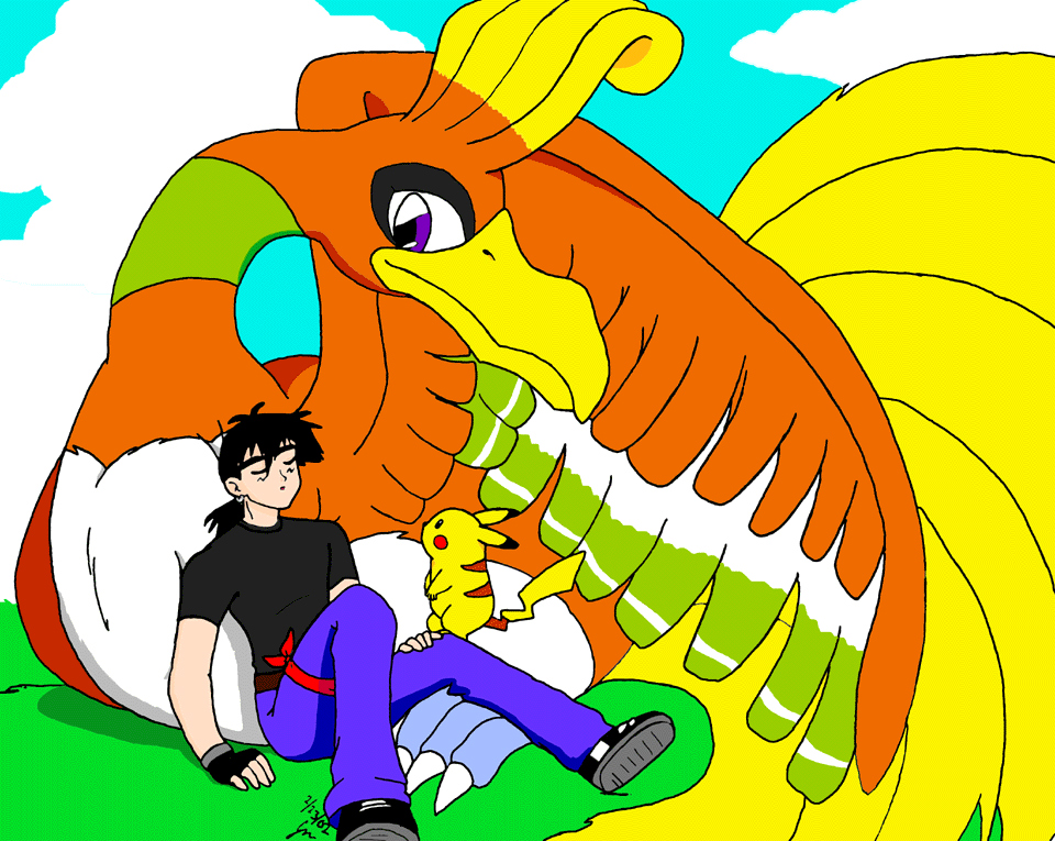 Ash meets Ho Oh 