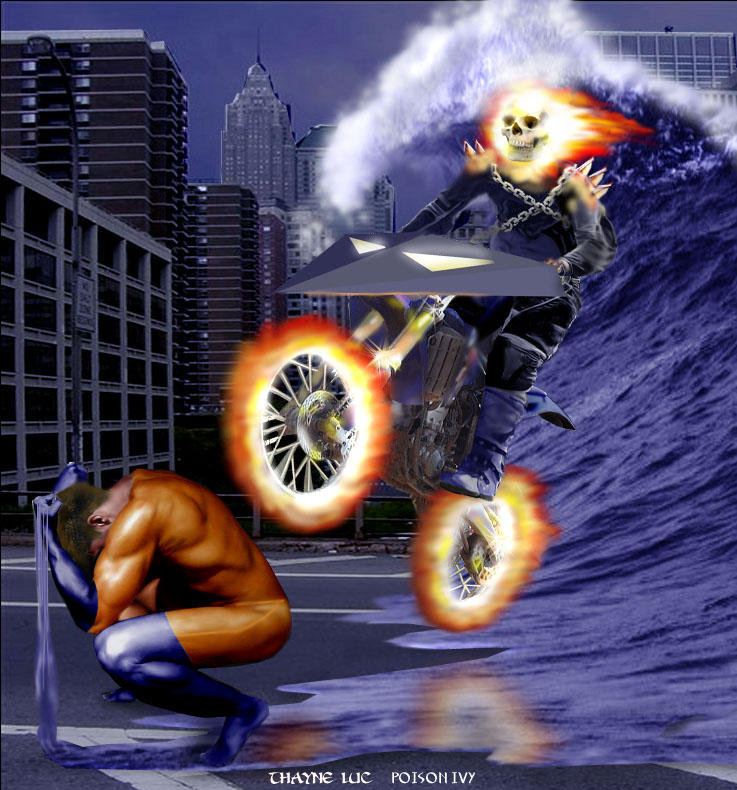 Ghost Rider Riding Water Ghost Rider vs. Water Wizard by Devin-Skywalker on DeviantArt