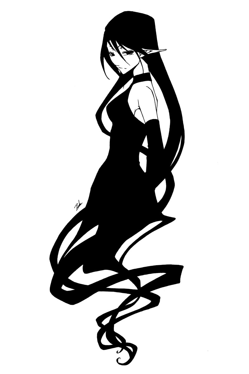 lady black by pandabaka