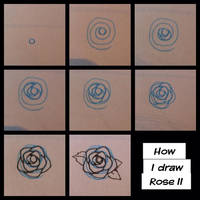 step - how I draw rose II