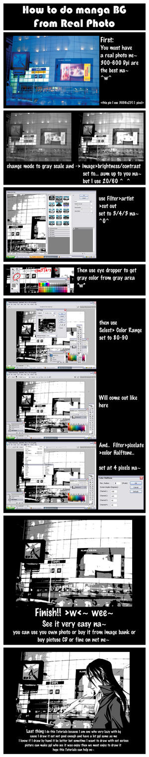 manga bg from real photo