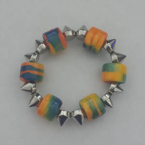 clay bead spike bracelet 2