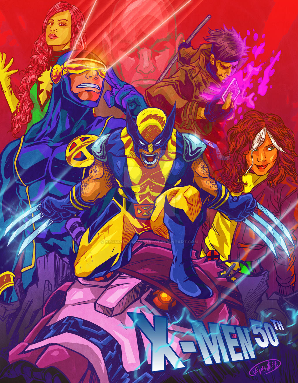 X-Men 50th anniversary by NeonRockingVisuals on DeviantArt