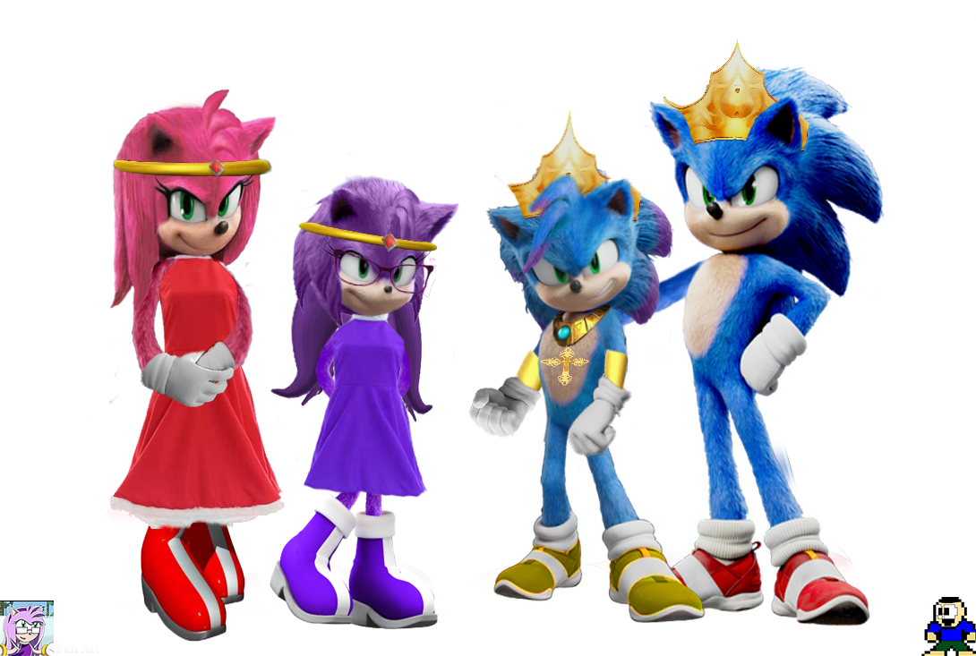 Sonamy Family (in mobian form) by donamorteboo on DeviantArt