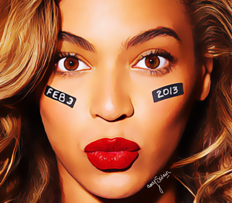 Beyonce Digital Portrait by amyswaindesigns on DeviantArt