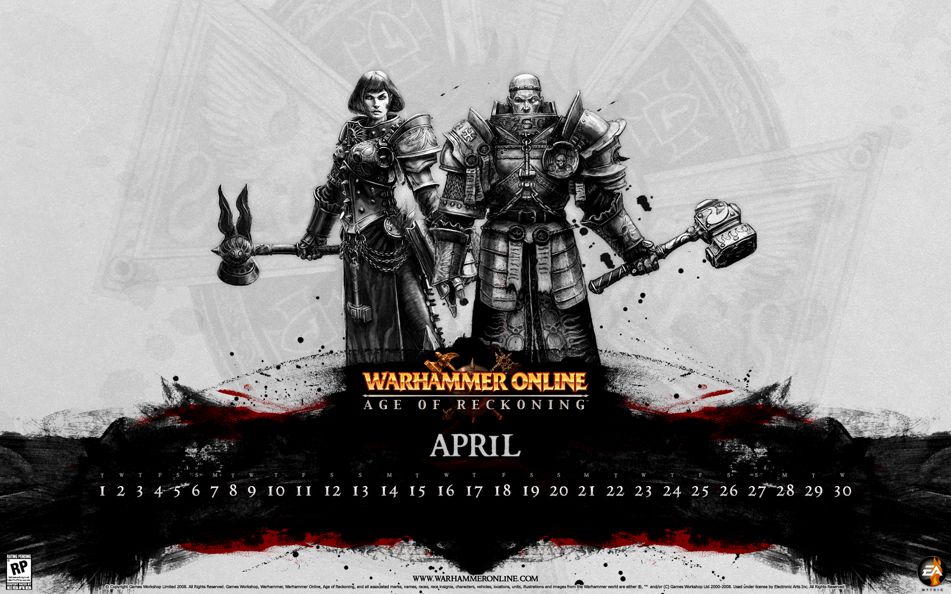 WAR Calendar - April 2008