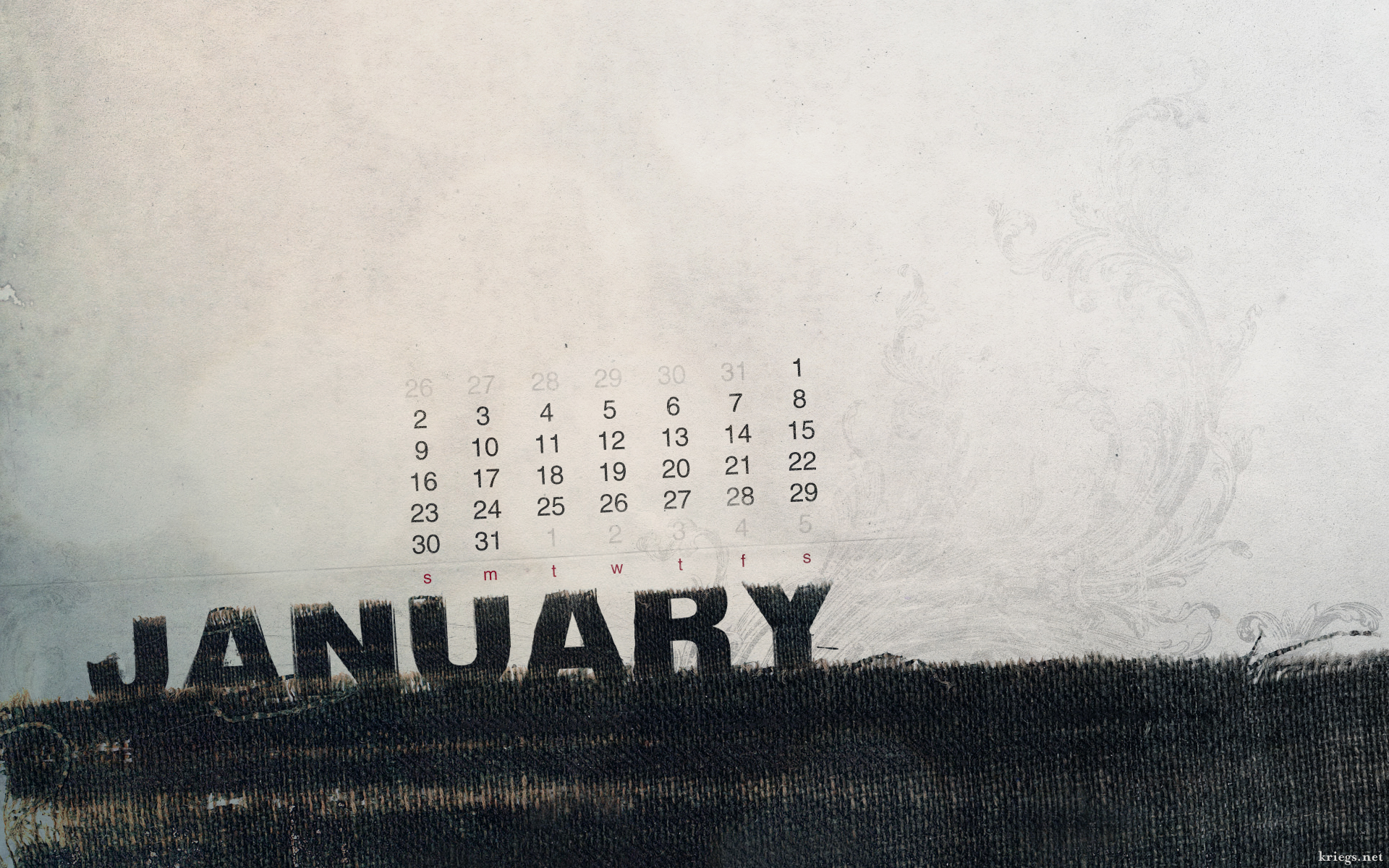 January 2011 Calendar by kriegs
